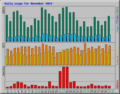 Daily usage for November 2024