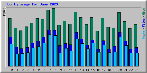 Hourly usage for June 2023