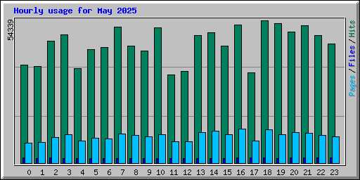 Hourly usage for May 2025