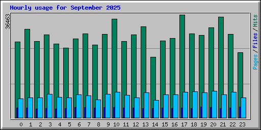 Hourly usage for September 2025