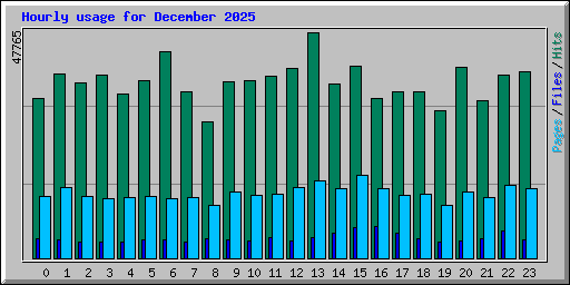 Hourly usage for December 2025