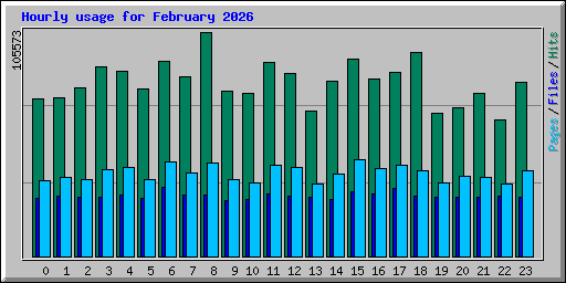 Hourly usage for February 2026